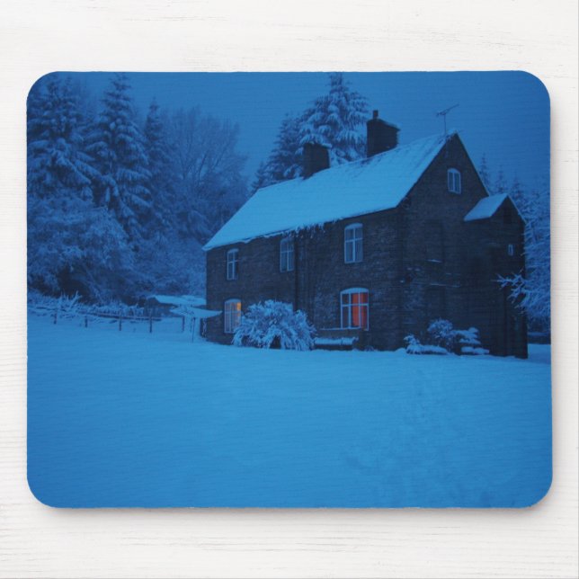 Tapis De Souris Hiver, scène de Noël (Devant)