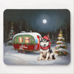 Tapis De Souris Hiver Sibérie Husky Caravan Christmas Adventure