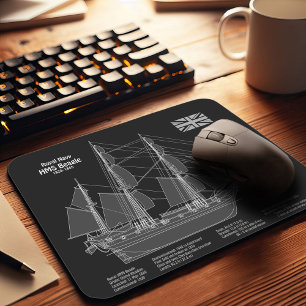 Tapis De Souris HMS Beagle - Grand navire - Modèle de livraison PB