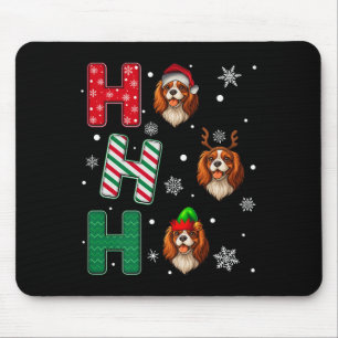 Tapis De Souris Ho Ho Ho Cavalier King Charles Spaniel Chien Père