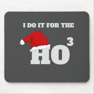 Tapis De Souris Ho Ho Ho   Christmas Funny Text Holiday Cadeau