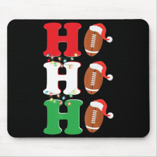 Tapis De Souris Ho Ho Ho Santa Hat Fun Football Américain Noël