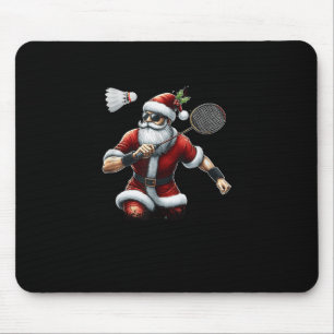 Tapis De Souris Ho Ho Tenez Ma Navette_ Père Noël Badminton Mignon