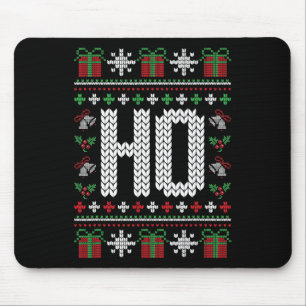Tapis De Souris Ho Où est mon Ho à drôle de pull de Noël moche Chr