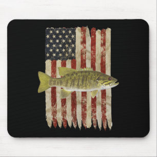 Tapis De Souris Hochetée Sur Liberté Patriotique Smallmouth By Fis