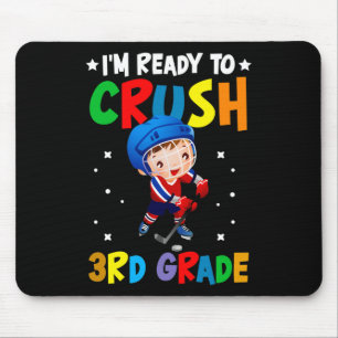 Tapis De Souris Hockey 3e Année Retour À L'École Garçons Enfants F