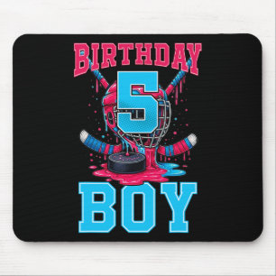 Tapis De Souris Hockey 5 ans de glace goutte 5e anniversaire garço