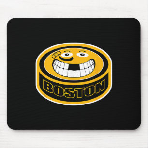 Tapis De Souris Hockey Boston M. Enfant drôle Adulte Puck Sourire