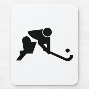 Tapis De Souris Hockey de champ de silhouette