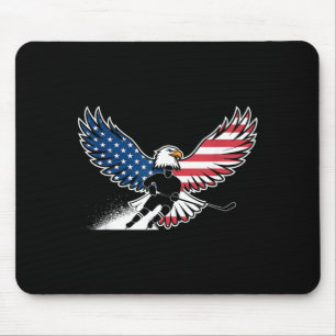 Tapis De Souris Hockey Drapeau Américain