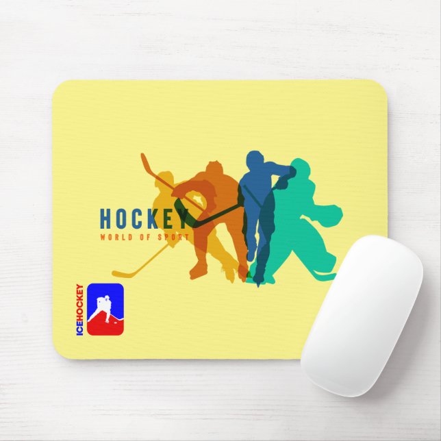 Tapis De Souris Hockey | Panier de souris (Avec souris)