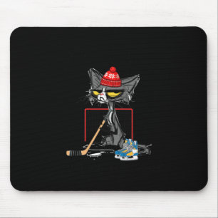 Tapis De Souris Hockey Parce Que Le Meurtre Est Mauvais Drôle Chat