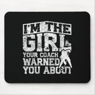 Tapis De Souris Hockey sur glace Fille vintage Je suis la fille qu