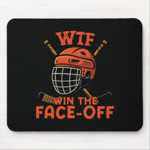 Tapis De Souris Hockey sur glace Vintage Wtf Gagne la mise au jeu 