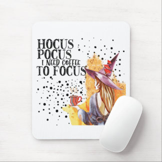 Tapis De Souris Hocus Pocus J'Ai Besoin De Café Pour Me Concentrer