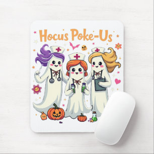 Tapis De Souris Hocus-Poke Nous Infirmier Éffrayant Halloween Fant