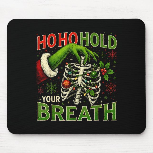 Tapis De Souris Hoho Hold Your Breath Funny Nurse Christmas  (Devant)