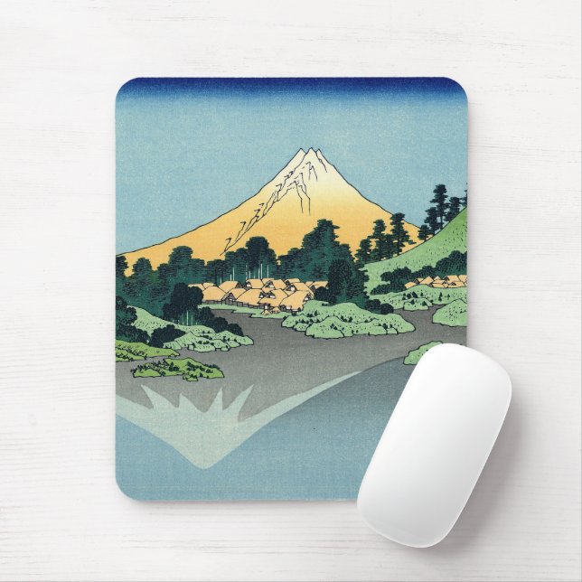 Tapis De Souris Hokusai Le Mont Fuji se reflète dans le lac Kawagu (Avec souris)