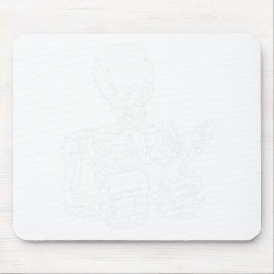 Tapis De Souris Holding Chat Funny Halloween Crâne Sphynx Chat