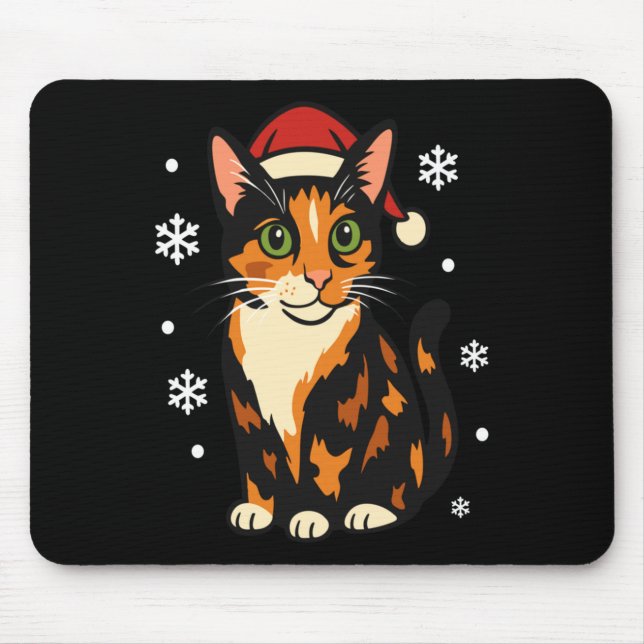 Tapis De Souris Holiday Kitten Cute Christmas Cat Design Uni Long  (Devant)