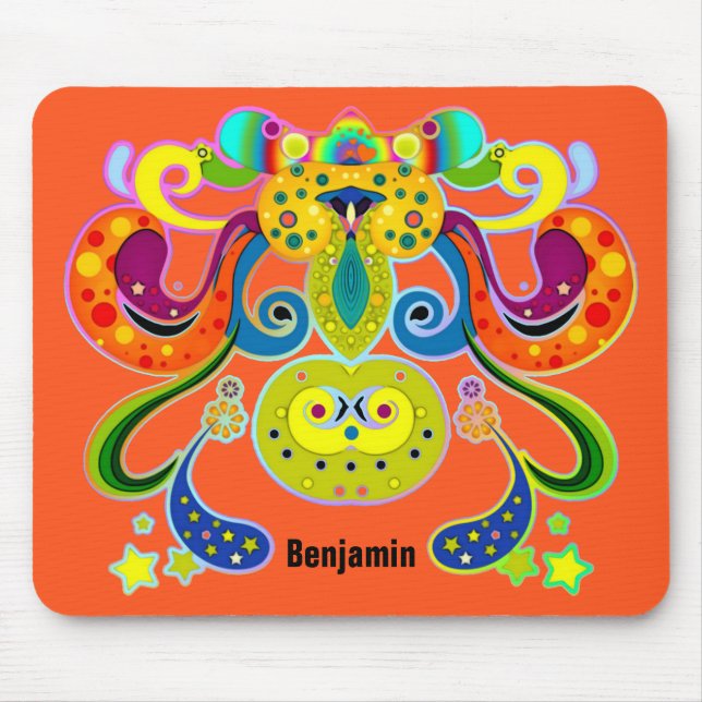 Tapis De Souris holiES - abstrait vache sainte heureuse + vos idée (Devant)