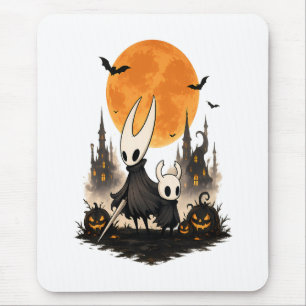 Tapis De Souris Hollow Knight Halloween Lune Épouvantable Citrouil
