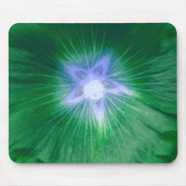 Tapis De Souris Hollyhock Flower Gorgey Green Mousepad (Devant)