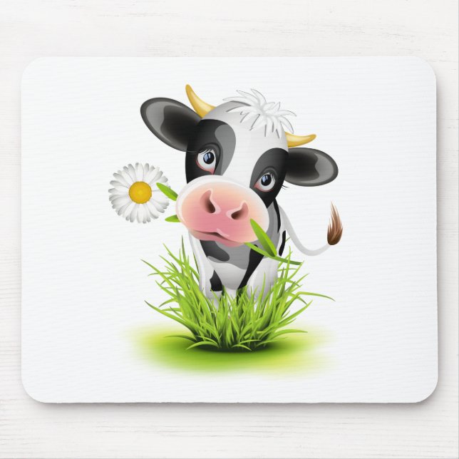 Tapis De Souris Holstein cow en gris (Devant)