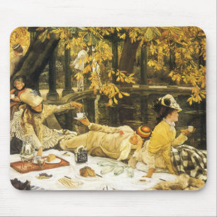Tapis De Souris Holyday, the Picnic by James Tissot, Victorian Art