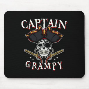 Tapis De Souris Homme Capitaine Grampy Pirate Casquette Et Crâne B