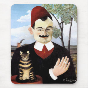 Tapis De Souris Homme et chat par Henri Rousseau