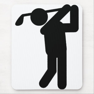 Tapis De Souris Homme Golfer - Symbole de golf