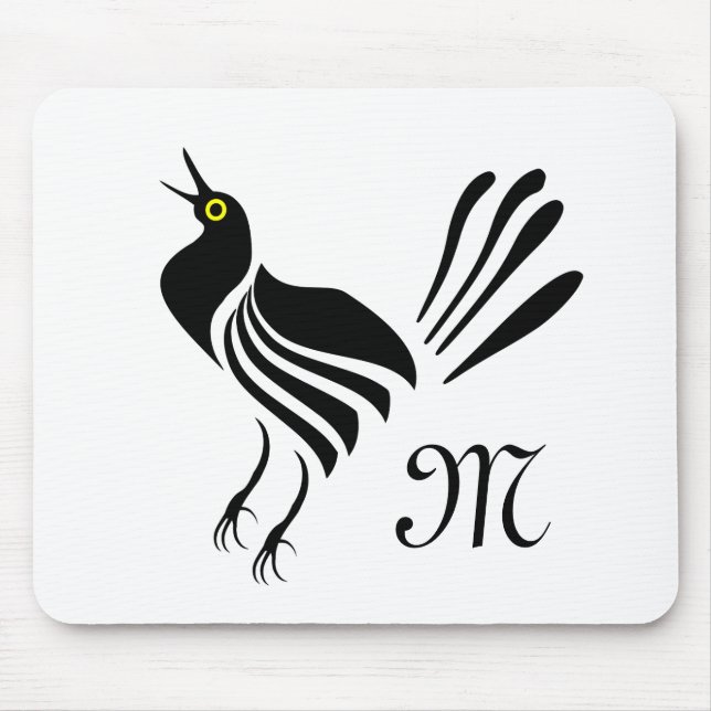 Tapis De Souris Homme Gracker Oiseau noir (Devant)