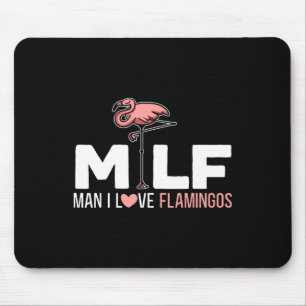 Tapis De Souris Homme I Love Flamants roses Oiseau Amoureux Flaman