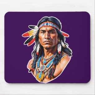 Tapis De Souris Homme Indien Amérindien