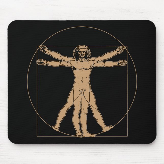 Tapis De Souris Homme Mousepad de da Vinci Vitruvian (Devant)