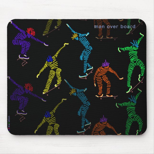 Tapis De Souris homme par dessus bord (Devant)