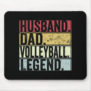 Tapis De Souris Homme Vintage mari papa volleyball Legend Fun Fat