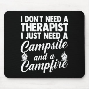 Tapis De Souris Hommes camping feu de camp vie en camping forestie