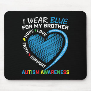 Tapis De Souris Hommes Femmes Enfants Je Porte Du Bleu Pour Mon Fr