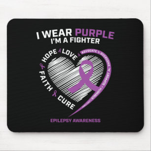 Tapis De Souris Hommes Femmes Enfants Je porte le violet Je suis u