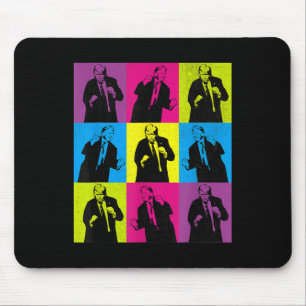 Tapis De Souris Hommes Femmes Joyeuses Trump Danser Pop Art Trump
