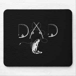 Tapis De Souris Hommes Femmes Pêcheur Papa Passionné de Pêche Pois