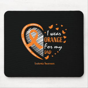 Tapis De Souris Hommes Femmes Père Je Porte Orange Pour Ma Leucémi