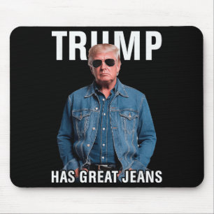 Tapis De Souris Hommes Femmes Trump A De Grands Jeans Mème Drôle
