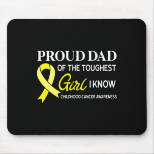 Tapis De Souris Hommes Fier papa de la fille Sensibilisation au ca