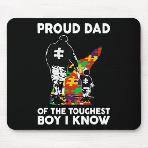 Tapis De Souris Hommes Fier Papa Du Garçon Le Plus Touché Je Conna