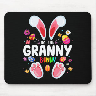 Tapis De Souris Hommes Je suis La Granny Bunny Matching Famille Pâ