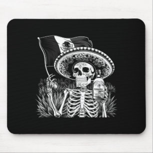 Tapis De Souris Hommes Mexique Vintage Squelette Dia De Los Muerto