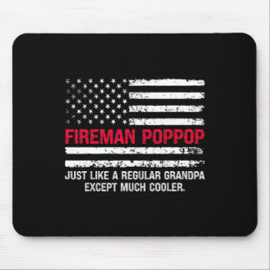 Tapis De Souris Hommes Pompier Pop Pop Usa Drapeau Fier Pompier Gr